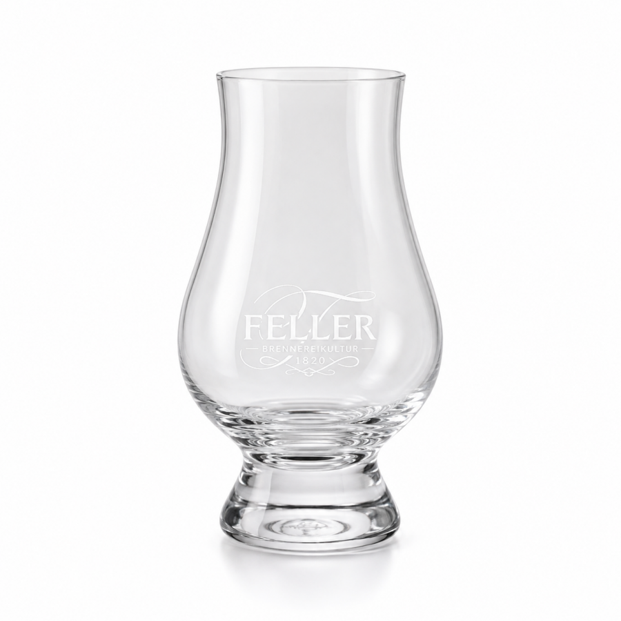 Feller Whisky-Glas – mit edler Logo-Gravur kaufen | Brennerei Feller